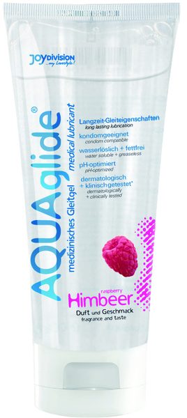 Гель-лубрикант на водной основе AQUAglide с ароматом малины - 100 мл. - Joy Division - купить с доставкой в Подольске