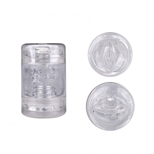 Прозрачный двусторонний мастурбатор Joy Cup - вагина и рот - Erokay - в Подольске купить с доставкой