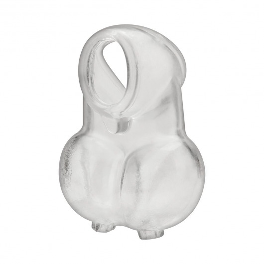 Прозрачная насадка-утяжка для мошонки Ball Sheath With Compression Cock Support - BlueLine - в Подольске купить с доставкой