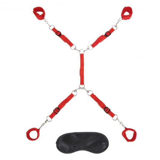 Красная фиксация на матрас Classic Bedspreader - Lux Fetish - купить с доставкой в Подольске