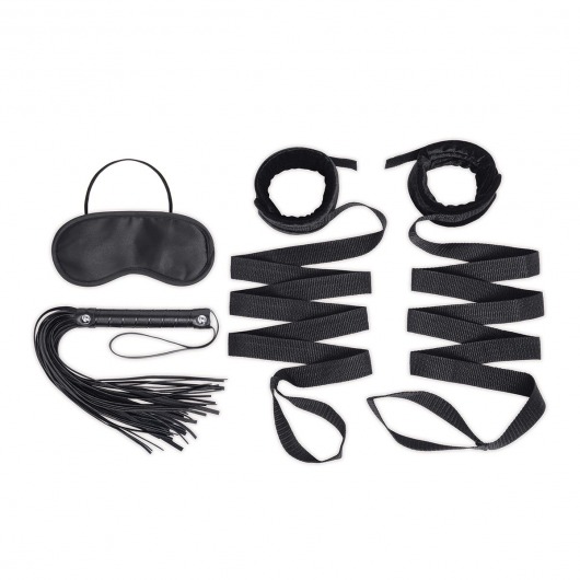 Эротический набор 4PC Bondage Bed Strap   Flogger Kit - Lux Fetish - купить с доставкой в Подольске