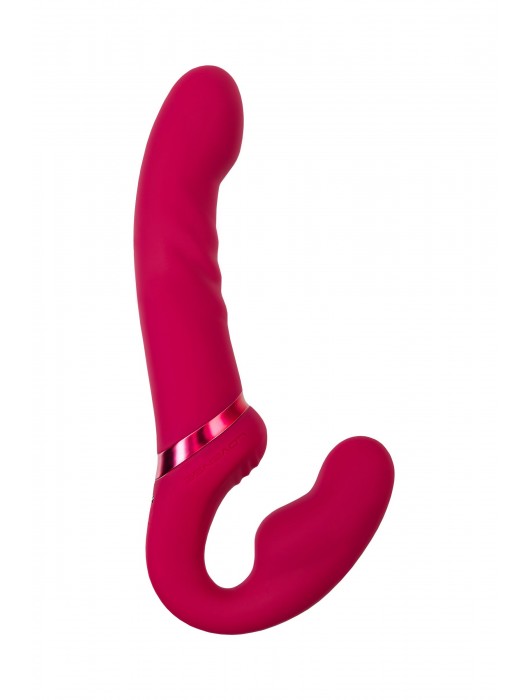 Малиновый безремневой страпон Lapis - 23 см. - Lovense - купить с доставкой в Подольске