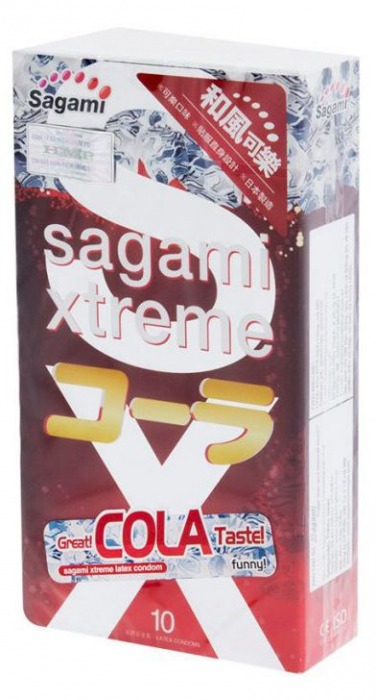 Ароматизированные презервативы Sagami Xtreme COLA - 10 шт. - Sagami - купить с доставкой в Подольске