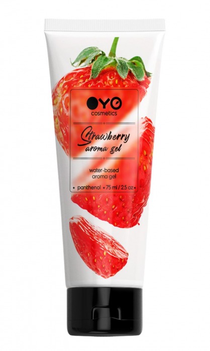 Лубрикант на водной основе OYO Aroma Gel Strawberry с ароматом клубники - 75 мл. - OYO - купить с доставкой в Подольске
