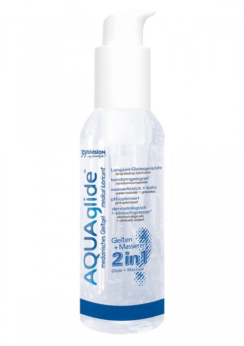 Вагинальная смазка 2-в-1 на водной основе AQUAglide - 125 мл. - Joy Division - купить с доставкой в Подольске