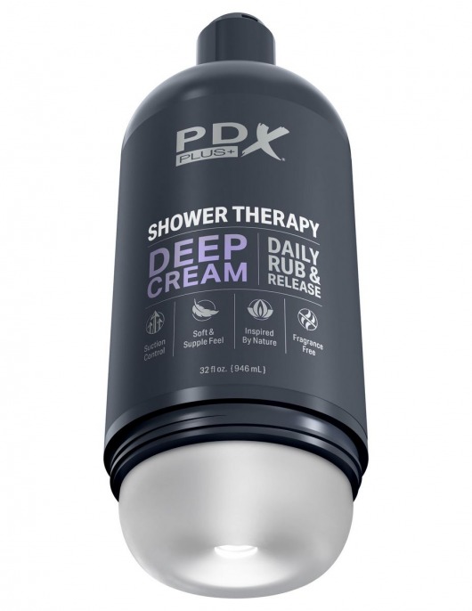 Мастурбатор в бутылке Shower Therapy Deep Cream - Pipedream - в Подольске купить с доставкой