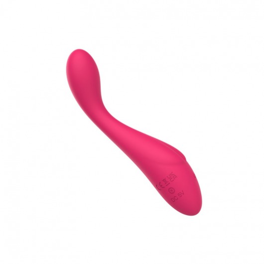 Розовый изогнутый вибромассажер - 18,9 см. - I-MOON