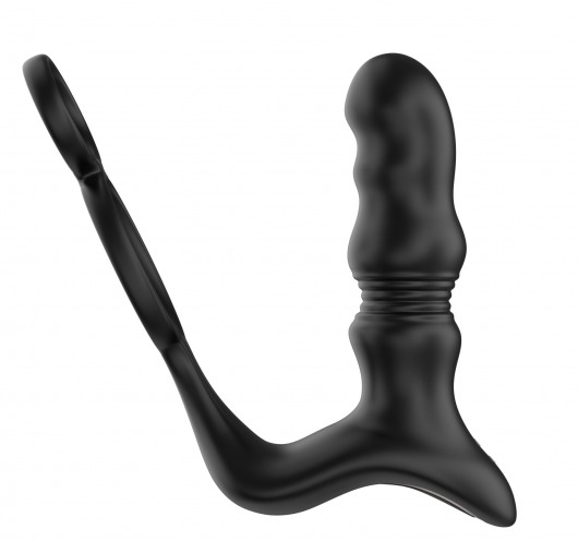 Черный вибростимулятор простаты с поступательными движениями и пультом ДУ - Secwell - в Подольске купить с доставкой