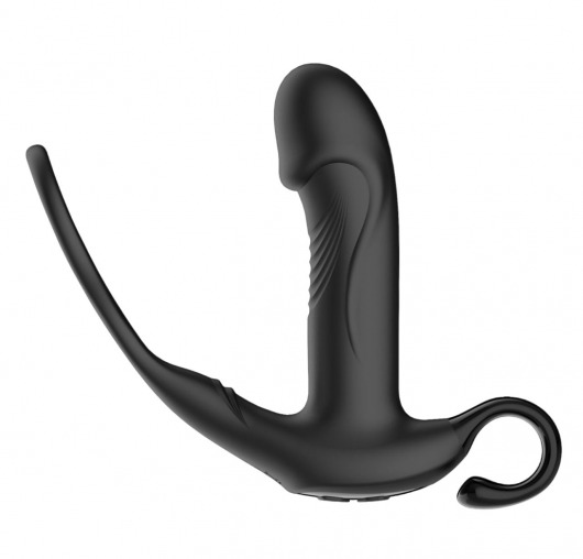 Черный пульсирующимй массажер простаты с вибрацией и пультом ДУ - 17,1 см. - Secwell - в Подольске купить с доставкой