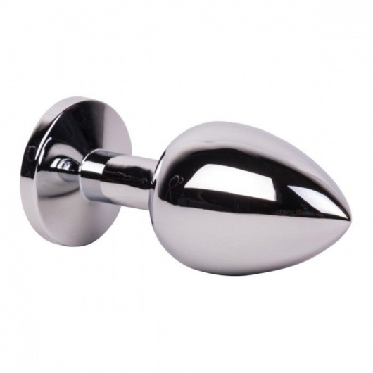 Большой стальной плаг с розовым кристаллом Pink Bubble Gum - 9,5 см. - Erotic Fantasy - купить с доставкой в Подольске