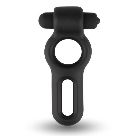 Черное двойное эрекционное виброкольцо Rooster Drake - Velv or - в Подольске купить с доставкой