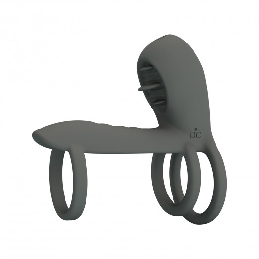 Серая насадка на пенис с 12 режимами вибрации - Baile - в Подольске купить с доставкой