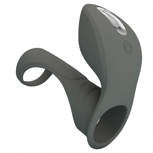 Серая насадка для пениса с вибростимуляцией - Baile - в Подольске купить с доставкой