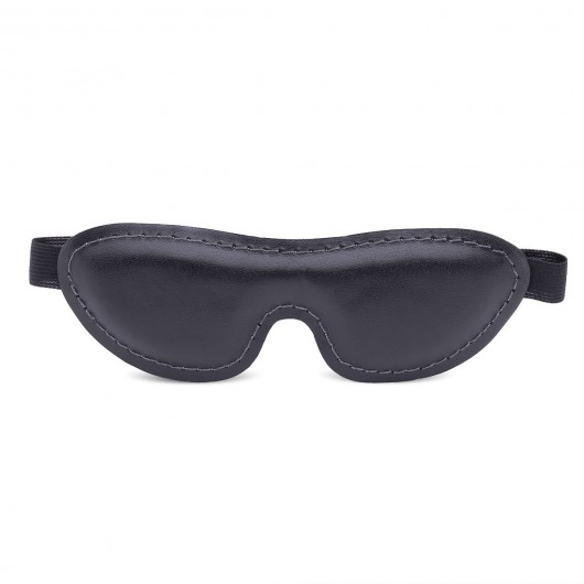 Черная мягкая закрытая маска из натуральной кожи - Crazy Handmade - купить с доставкой в Подольске