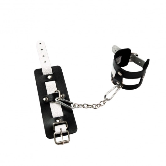 Черно-белые кожаные оковы - Crazy Handmade - купить с доставкой в Подольске