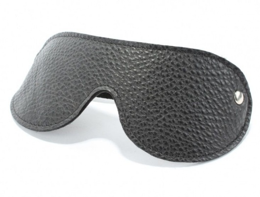 Черная кожаная маска на глаза - БДСМ Арсенал - купить с доставкой в Подольске