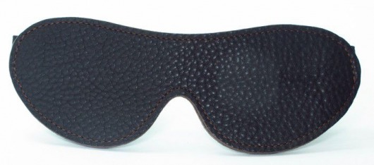 Коричневая кожаная маска на глаза на резинке - БДСМ Арсенал - купить с доставкой в Подольске