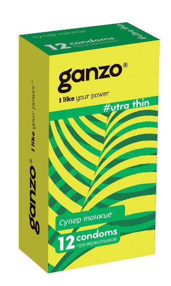 Ультратонкие презервативы Ganzo Ultra thin - 12 шт. - Ganzo - купить с доставкой в Подольске