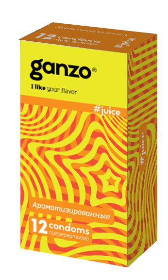 Ароматизированные презервативы Ganzo Juice - 12 шт. - Ganzo - купить с доставкой в Подольске