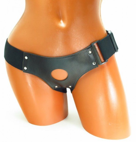 Трусики для страпона коричневого цвета - БДСМ Арсенал - купить с доставкой в Подольске