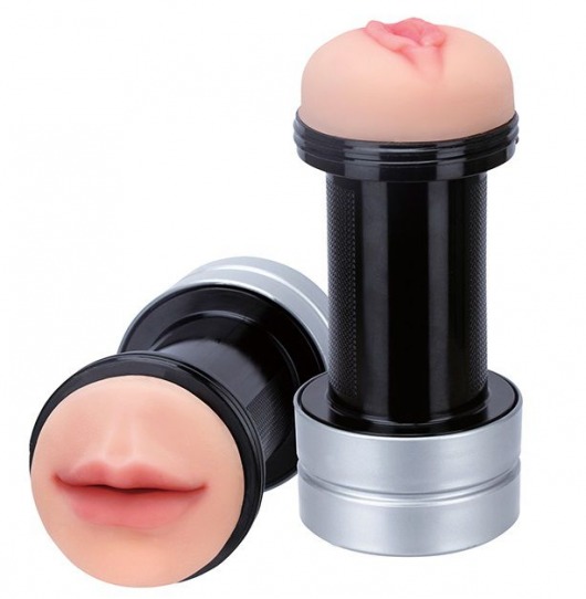 Двусторонний мастурбатор REALSTUFF 2 IN 1 HUMMER MOUTH   VAGINA - ротик и вагина - Dream Toys - в Подольске купить с доставкой