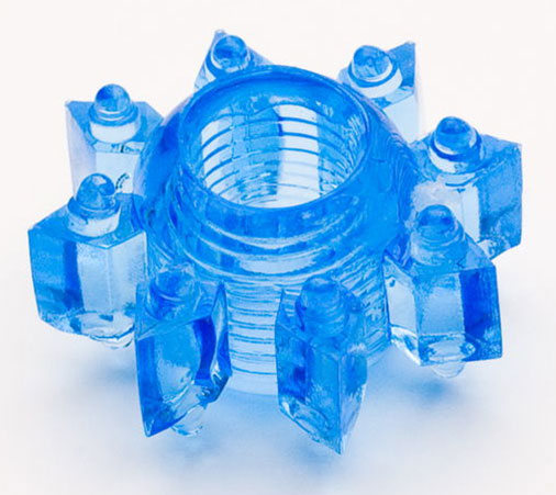 Голубая гелевая насадка-звезда - Toyfa Basic - в Подольске купить с доставкой