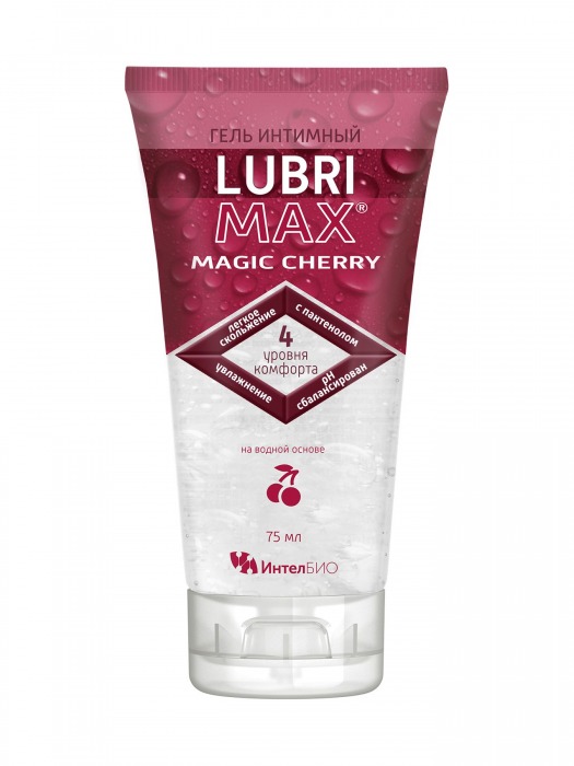 Интимный гель-смазка на водной основе Lubrimax Magic Cherry - 75 мл. - ИнтелБИО - купить с доставкой в Подольске