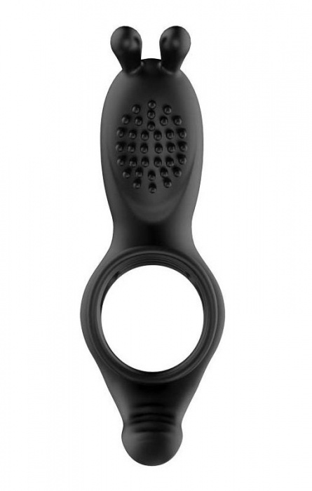 Черное эрекционное кольцо с вибрацией и пультом ДУ - Secwell - в Подольске купить с доставкой