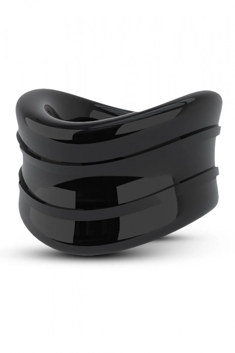 Черное эрекционное кольцо на мошонку Beef Ball Stretcher Snug - Blush Novelties - в Подольске купить с доставкой