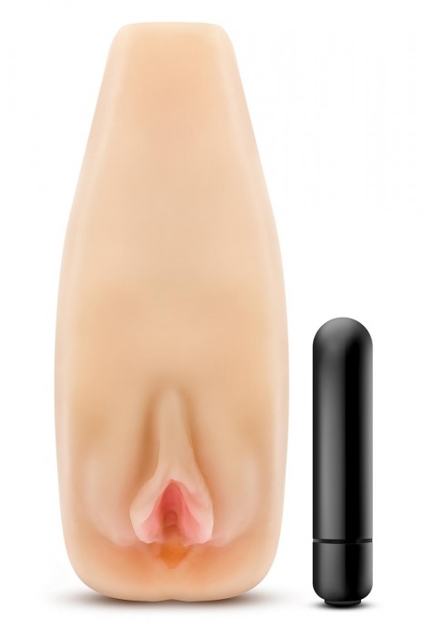 Мастурбатор-вагина с вибрацией Soft   Wet Natasha Realistic Beige Masturbator - Blush Novelties - в Подольске купить с доставкой