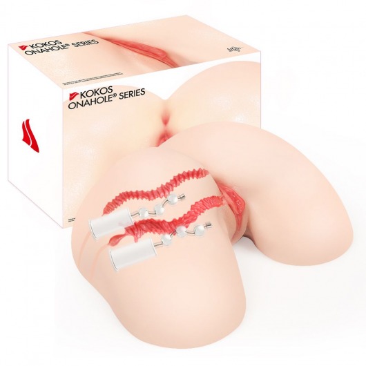 Мастурбатор-полуторс с двойным слоем материала и вибрацией Vanilla Onahole - KOKOS - в Подольске купить с доставкой