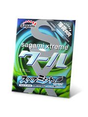 Презерватив Sagami Xtreme Mint с ароматом мяты - 1 шт. - Sagami - купить с доставкой в Подольске