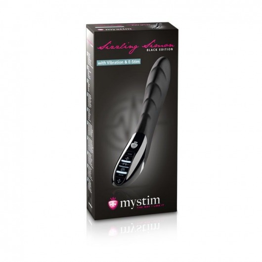 Вибратор с электростимуляцией Sizzling Simon Black Edition - 27 см. - MyStim - купить с доставкой в Подольске