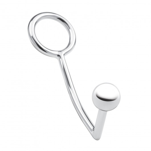 Кольцо на пенис с анальным стимулятором Stainless Steel Anal Hook   Cock Ring - BlueLine - в Подольске купить с доставкой