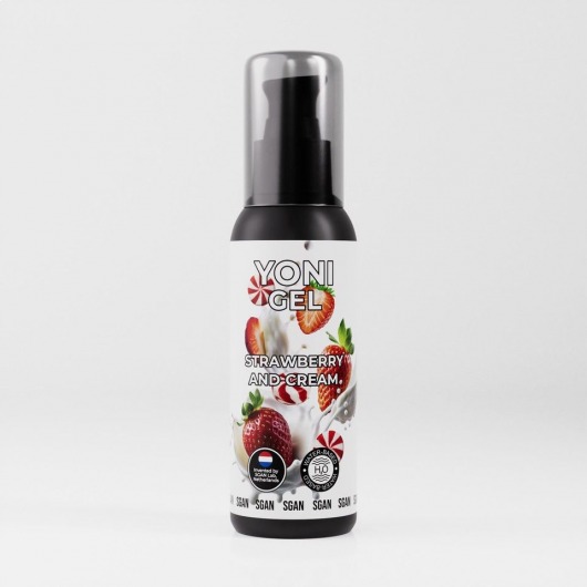 Лубрикант для орального секса SGAN со вкусом клубники со сливками - 100 мл. - SGAN - купить с доставкой в Подольске