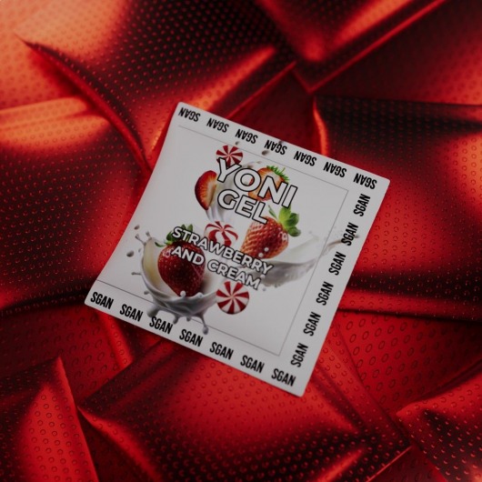 Саше лубриканта для орального секса SGAN со вкусом клубники со сливками - 5 мл. - SGAN - купить с доставкой в Подольске