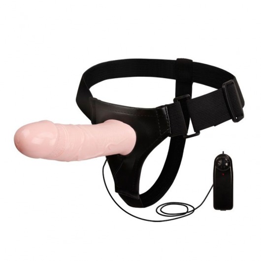 Полый страпон на трусиках с вибрацией и выносным пультом управления - 17 см. - Baile - купить с доставкой в Подольске
