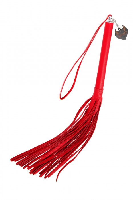 Красная кожаная плеть с петлёй - 50 см. - Pecado - купить с доставкой в Подольске
