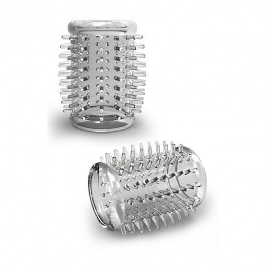 Прозрачная насадка с шипами STAY HARD COCK SLEEVE 01 CLEAR - Blush Novelties - в Подольске купить с доставкой