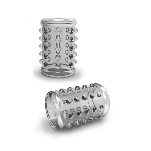 Прозрачная насадка на пенис с шишечками STAY HARD COCK SLEEVE 02 CLEAR - Blush Novelties - в Подольске купить с доставкой