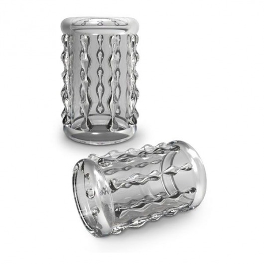 Прозрачная насадка с бороздками STAY HARD COCK SLEEVE 04 CLEAR - Blush Novelties - в Подольске купить с доставкой