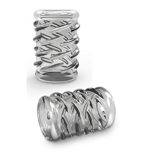 Прозрачная насадка с объёмными чёрточками STAY HARD COCK SLEEVE 06 CLEAR - Blush Novelties - в Подольске купить с доставкой