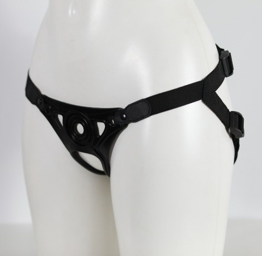 Черный пояс унисекс с коннектором - LOVETOY (А-Полимер) - купить с доставкой в Подольске