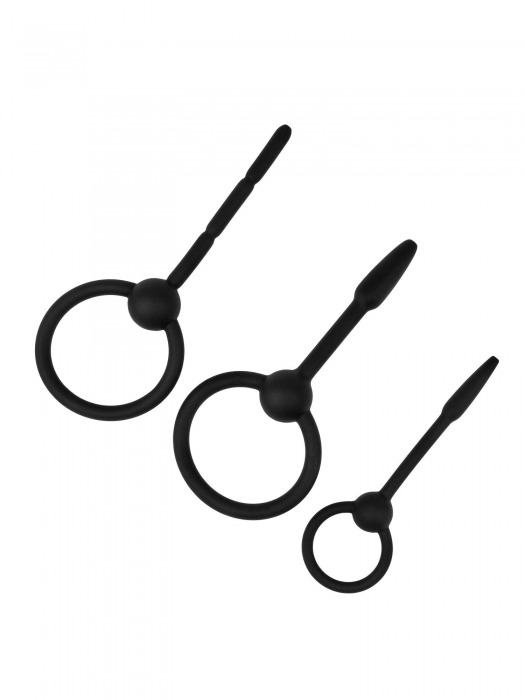 Набор из 3 черных уретральных массажеров Spin - Lola Games - купить с доставкой в Подольске