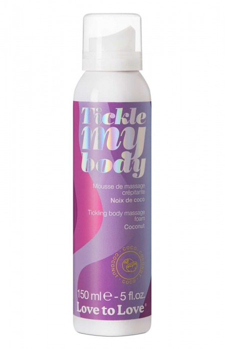 Массажная хрустящая пенка Tickle My Body Coconut с ароматом кокоса - 150 мл. - Love to Love - купить с доставкой в Подольске