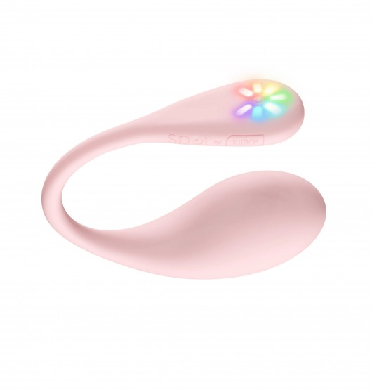 Розовое интерактивное виброяйцо Spot - Kiiroo
