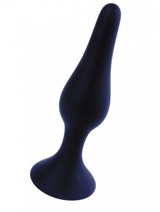 Черная анальная втулка на присоске - 10 см. - Boys of Toys