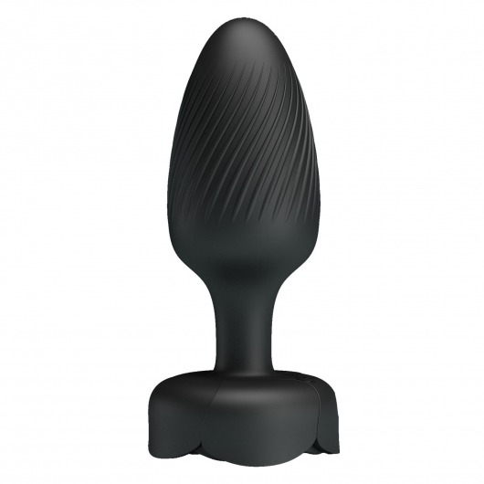 Черная анальная вибропробка с подсветкой Osborn - 9,8 см. - Baile