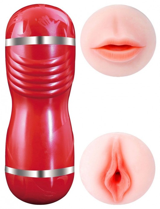 Двусторонний мастурбатор в колбе Cleo - вагина и ротик - Boys of Toys - в Подольске купить с доставкой