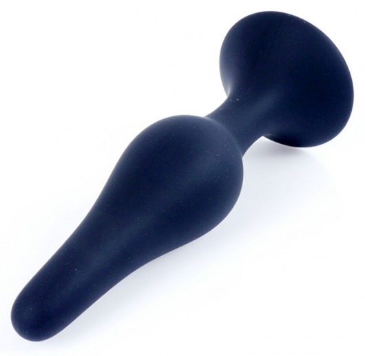 Черная анальная втулка на присоске - 11 см. - Boys of Toys